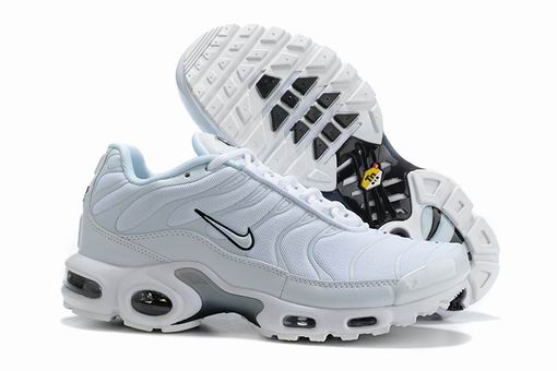 Nike Air Max Plus Tn Men's Running Shoes White Black-51 - Click Image to Close